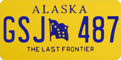 AK license plate GSJ487