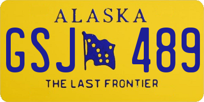 AK license plate GSJ489