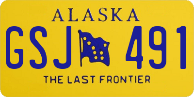 AK license plate GSJ491