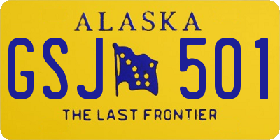 AK license plate GSJ501