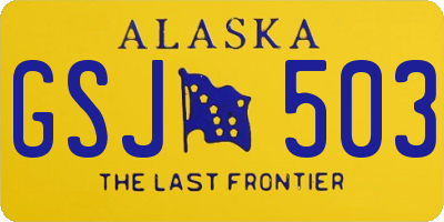 AK license plate GSJ503