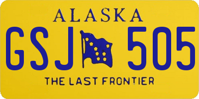 AK license plate GSJ505