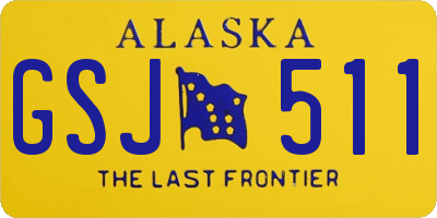 AK license plate GSJ511