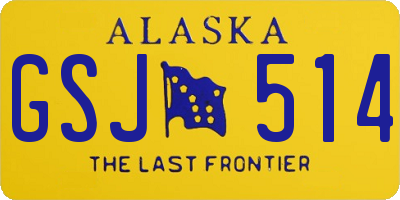 AK license plate GSJ514