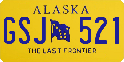 AK license plate GSJ521