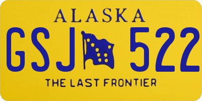 AK license plate GSJ522