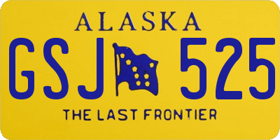 AK license plate GSJ525