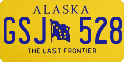 AK license plate GSJ528