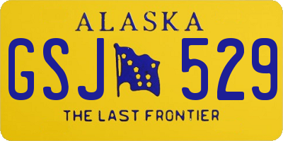 AK license plate GSJ529