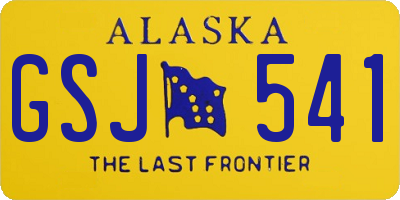 AK license plate GSJ541