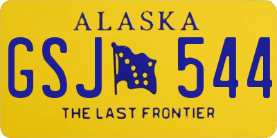 AK license plate GSJ544