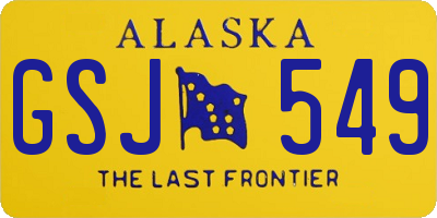 AK license plate GSJ549