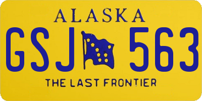 AK license plate GSJ563