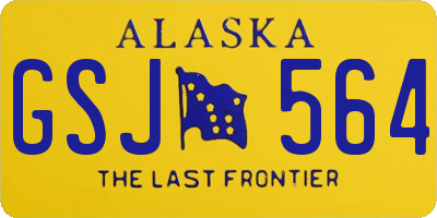 AK license plate GSJ564