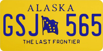 AK license plate GSJ565