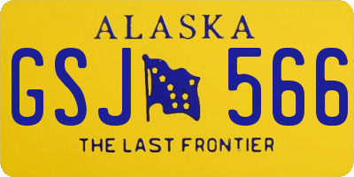 AK license plate GSJ566