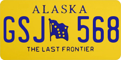 AK license plate GSJ568