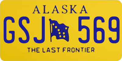 AK license plate GSJ569