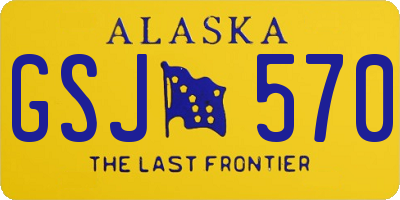 AK license plate GSJ570