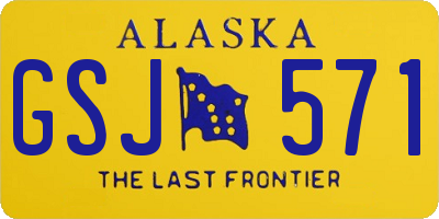 AK license plate GSJ571