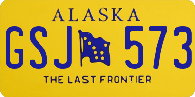 AK license plate GSJ573