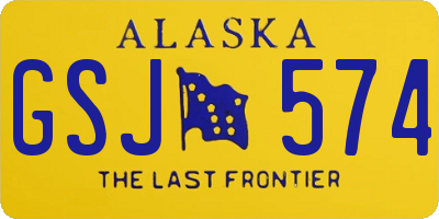 AK license plate GSJ574