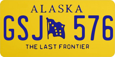 AK license plate GSJ576