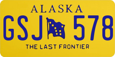 AK license plate GSJ578