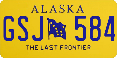 AK license plate GSJ584