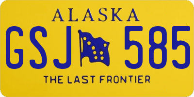 AK license plate GSJ585