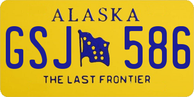 AK license plate GSJ586