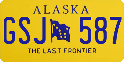 AK license plate GSJ587