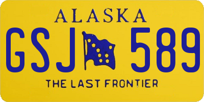 AK license plate GSJ589