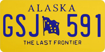 AK license plate GSJ591