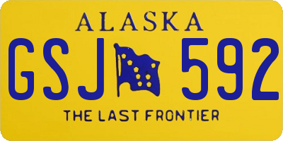 AK license plate GSJ592