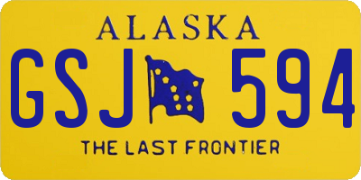 AK license plate GSJ594