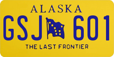 AK license plate GSJ601