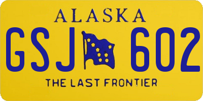 AK license plate GSJ602