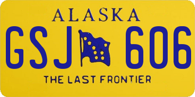 AK license plate GSJ606