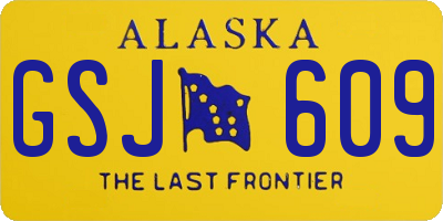 AK license plate GSJ609