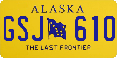 AK license plate GSJ610