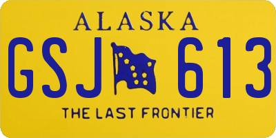 AK license plate GSJ613