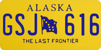 AK license plate GSJ616