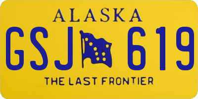 AK license plate GSJ619