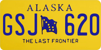 AK license plate GSJ620