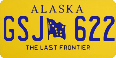 AK license plate GSJ622