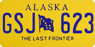 AK license plate GSJ623