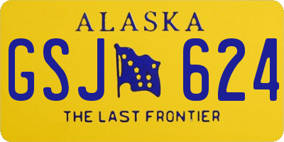 AK license plate GSJ624