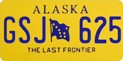 AK license plate GSJ625