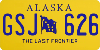 AK license plate GSJ626